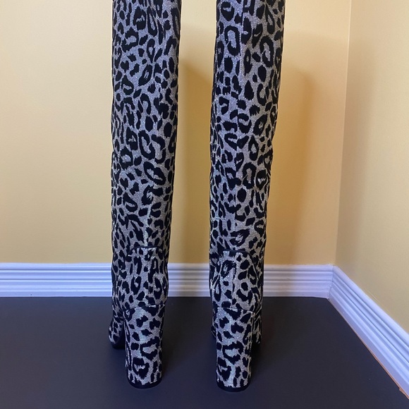 DOLCE & GABBANA Animal Print Grosgrain Trim Boots - Picture 6 of 14